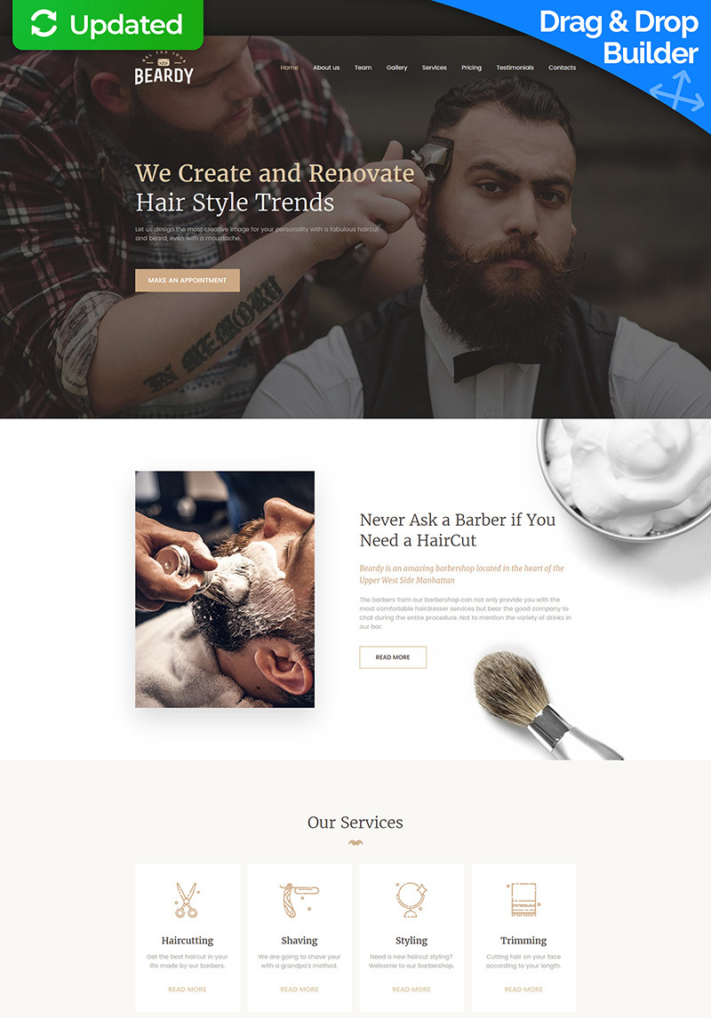 Beardy Hair Care Hair Styling Moto Cms 3 Template 63476