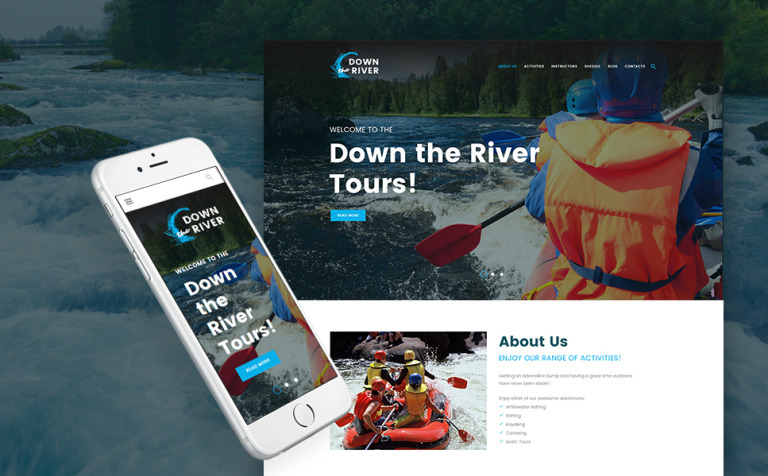 Down River - Rafting & Kayaking Responsive WordPress Theme Big Screenshot Down River - Rafting & Kayaking WordPress Theme New Screenshots BIG