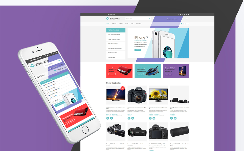 Electrolux - Electronics Store Responsive Shopify Theme New Screenshots BIG