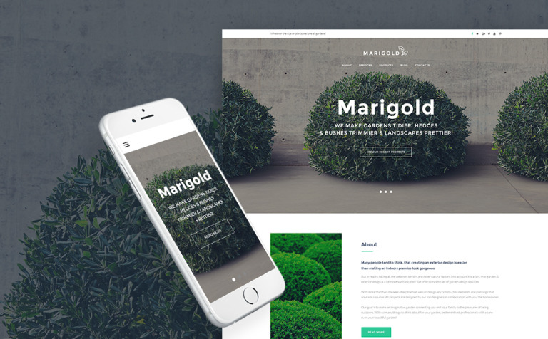 Gardening & Landscape Design Responsive WordPress Template Big Screenshot Gardening & Landscape Design WordPress Theme New Screenshots BIG
