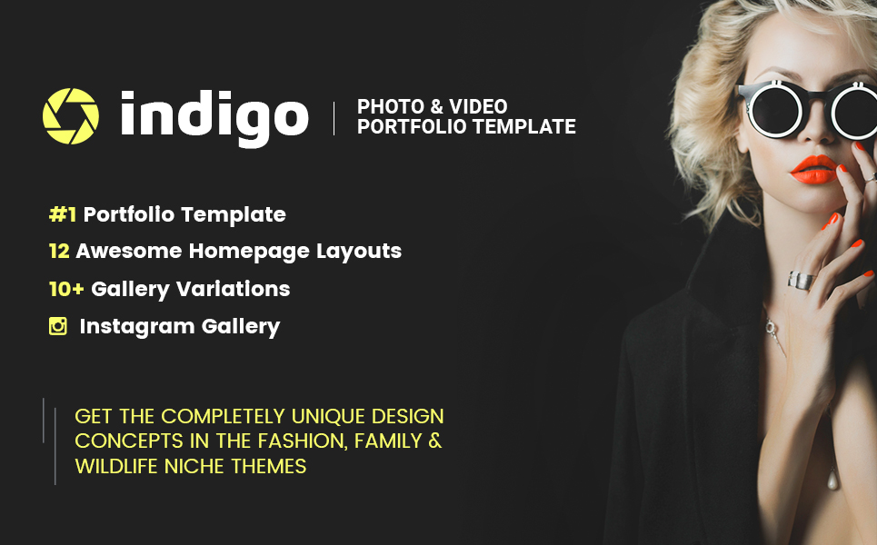 Indigo - Photo & Video Portfolio Multipurpose HTML Website Template New Screenshots BIG