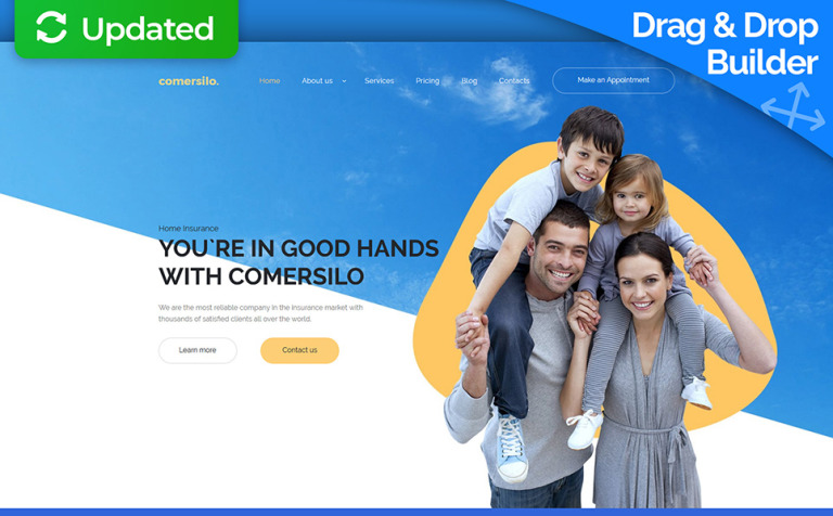 Insurance Responsive Moto CMS 3 Template Big Screenshot Insurance Responsive Moto CMS 3 Template New Screenshots BIG