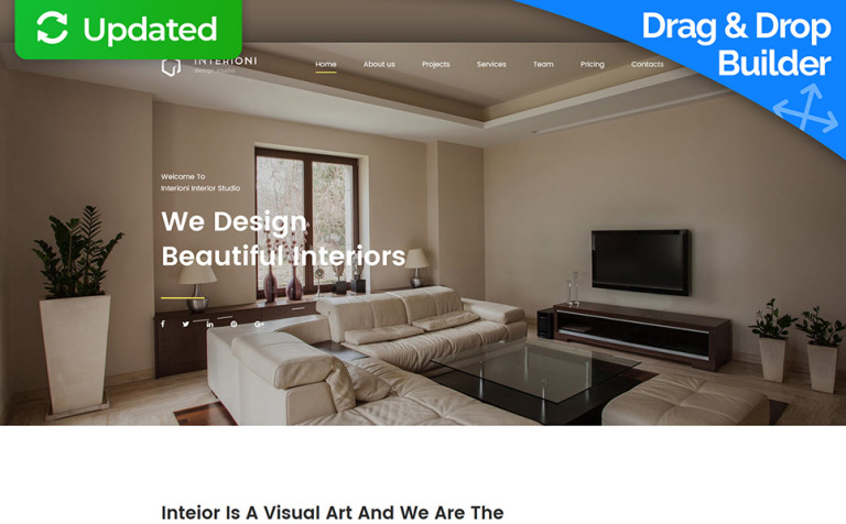 Interior Design Bootstrap Moto CMS 3 Theme Big Screenshot Interior Design Responsive Moto CMS 3 Template New Screenshots BIG
