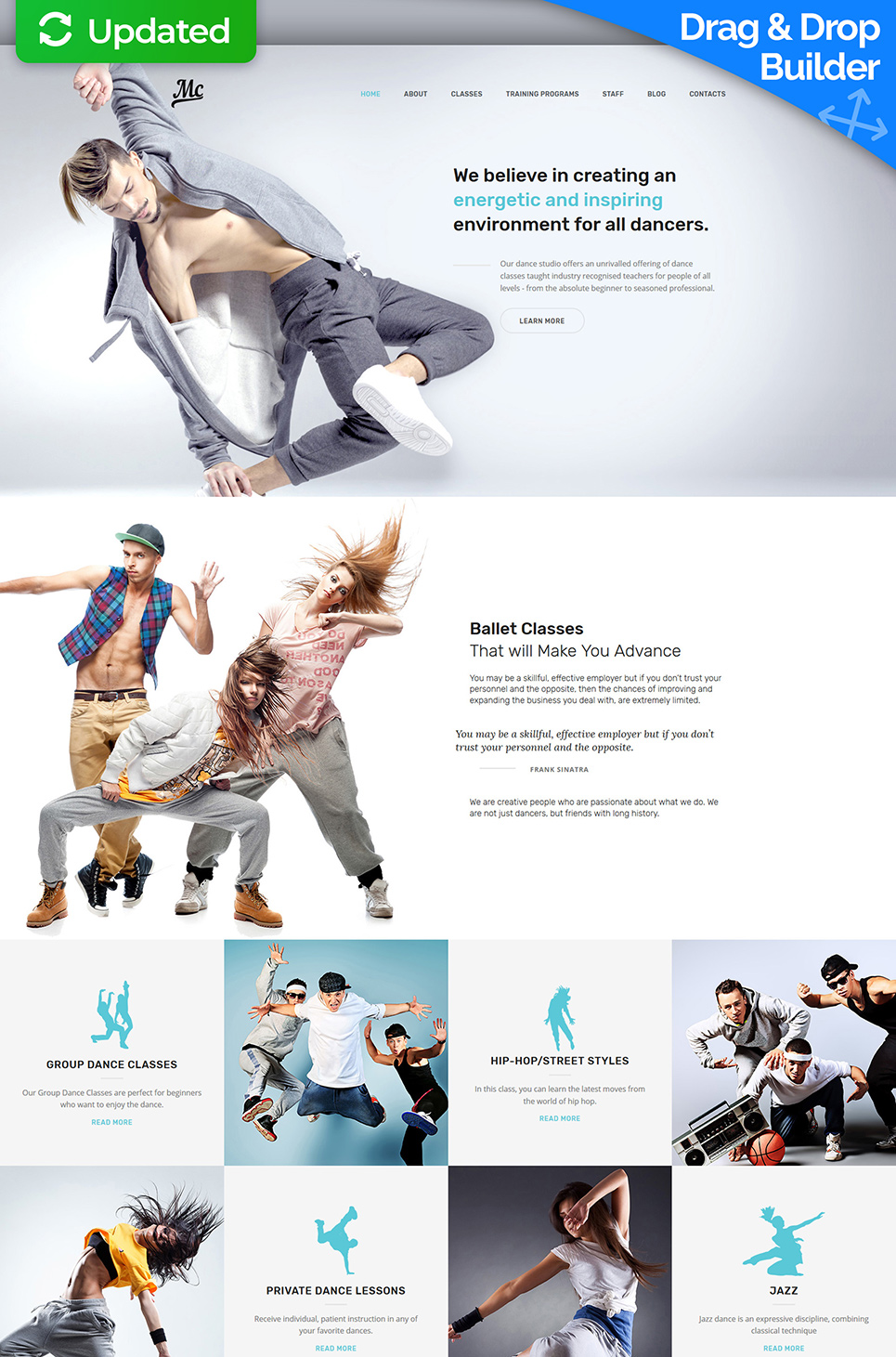 MC - Dance Studio Premium Moto CMS 3 Template New Screenshots BIG