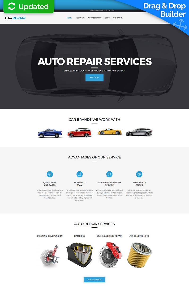 Responsive Araba Tamiri Moto Cms 3 #63484 - Ekran resmi