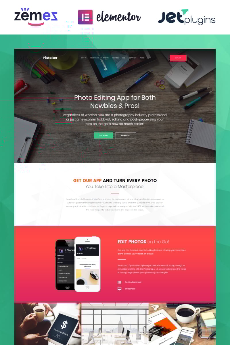 Responsive Photo Editing Application Wordpress #63433