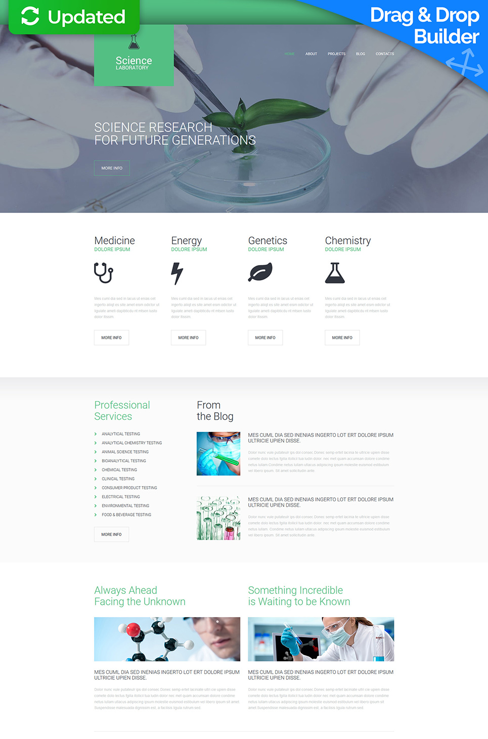 Science Lab Responsive Moto CMS 3 Template New Screenshots BIG