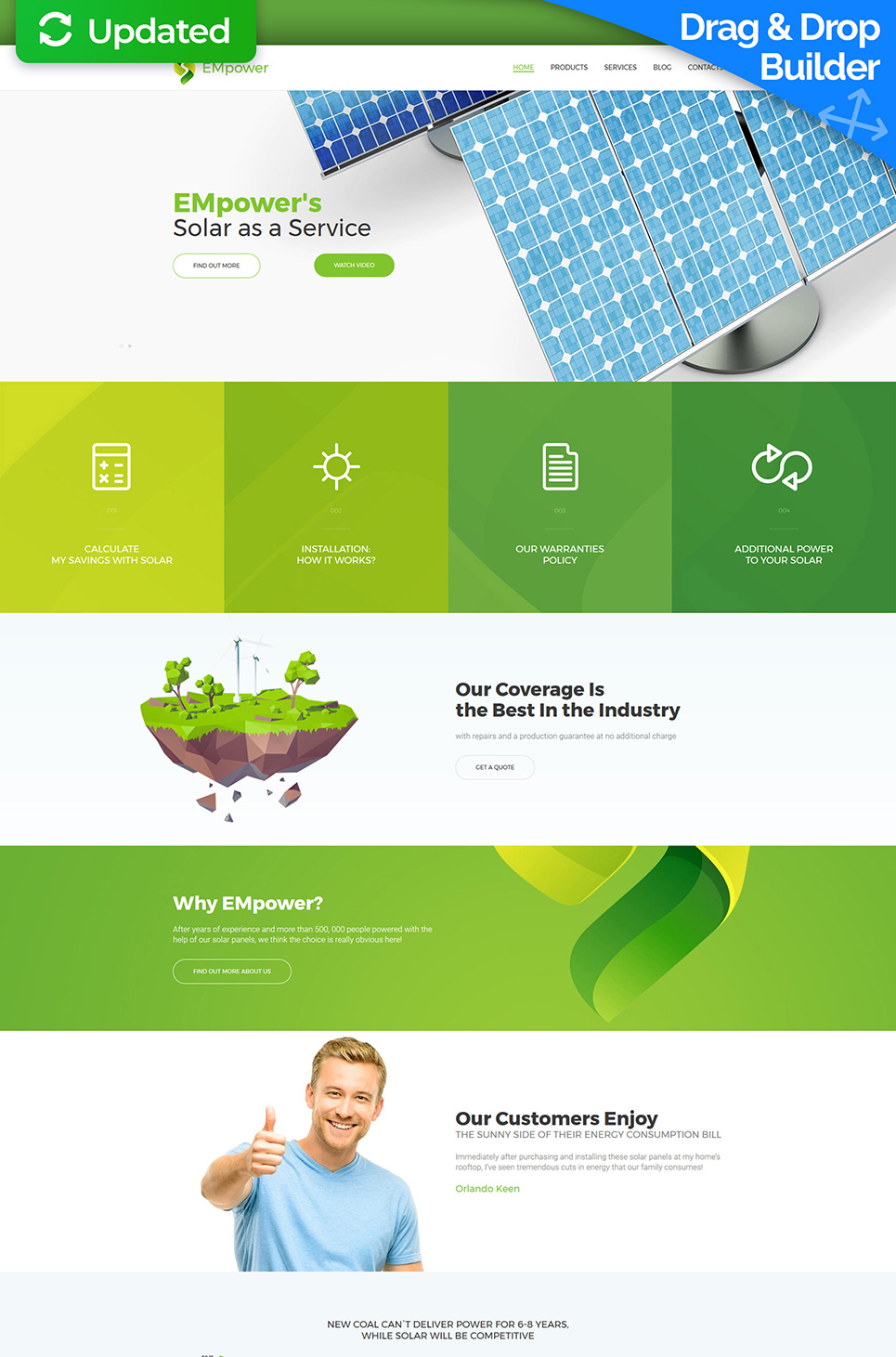 Solar Energy Responsive Moto CMS 3 Template New Screenshots BIG