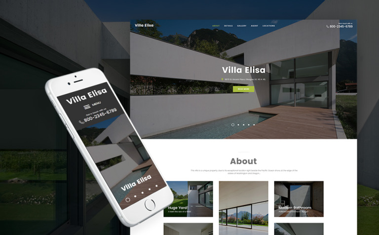 Villa Elisa - Real Estate Responsive Responsive WordPress Theme Big Screenshot Villa Elisa - Real Estate Responsive WordPress Theme New Screenshots BIG
