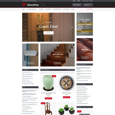 Адаптивный OpenCart шаблон №63567 на тему строительные материалы #63567