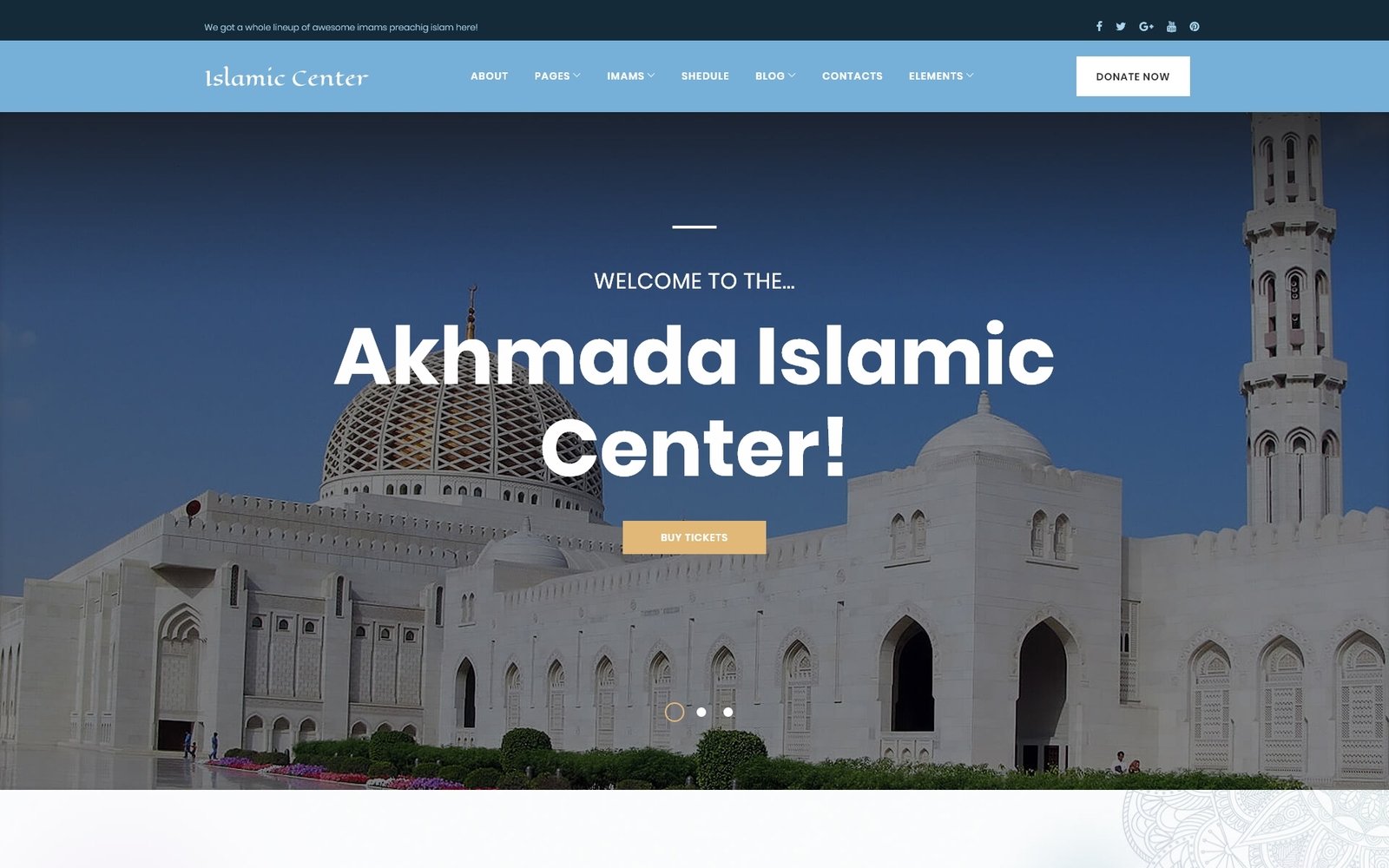 Akhmada - Islamic Center WordPress Theme WordPress Theme - screenshot