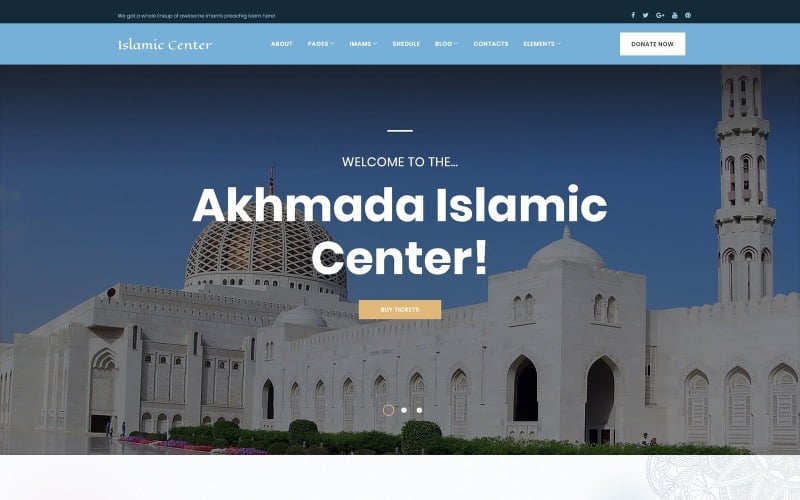 Akhmada - Islamic Center WordPress theme WordPress Theme