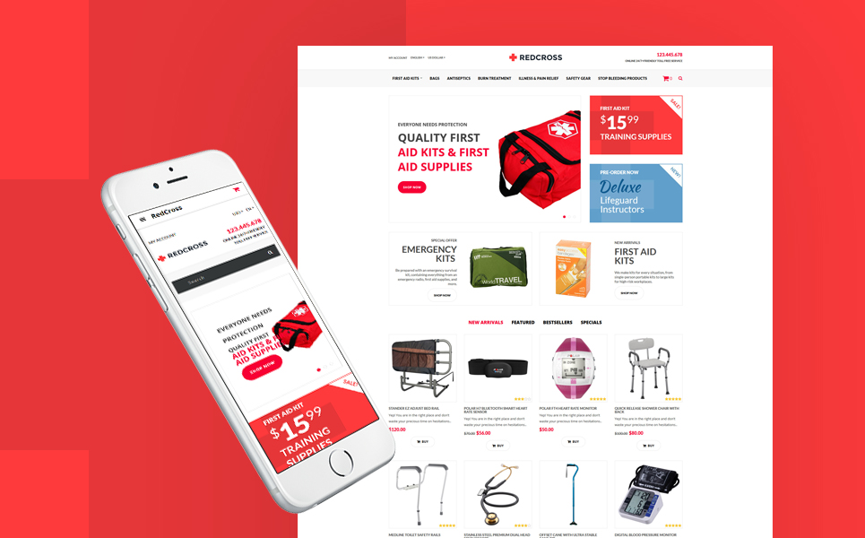 Ambulance Responsive OpenCart Template New Screenshots BIG