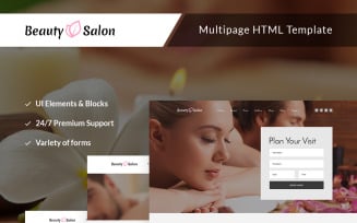 Beauty Salon Responsive Multipage Website Template