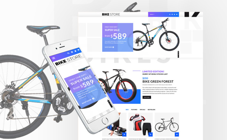 Bike Shop Responsive OpenCart Theme Big Screenshot Bike Shop Responsive OpenCart Template New Screenshots BIG