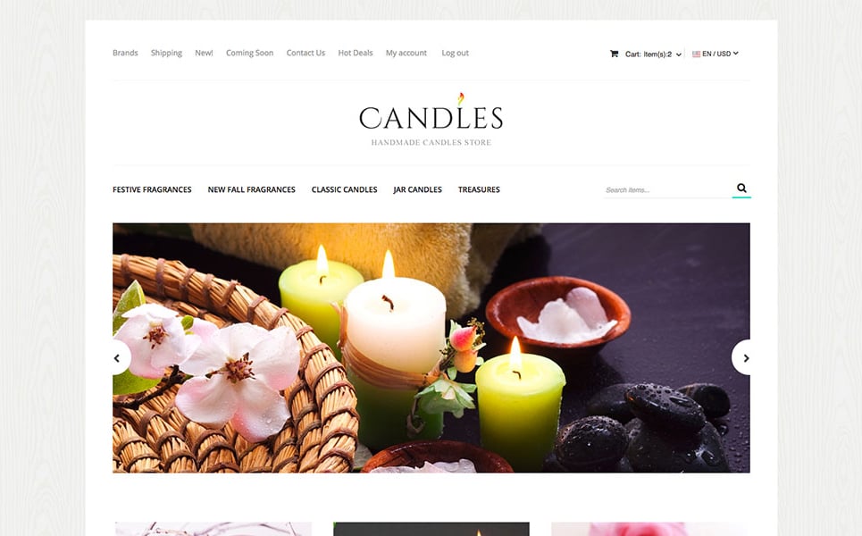 Candles X-Cart Template New Screenshots BIG