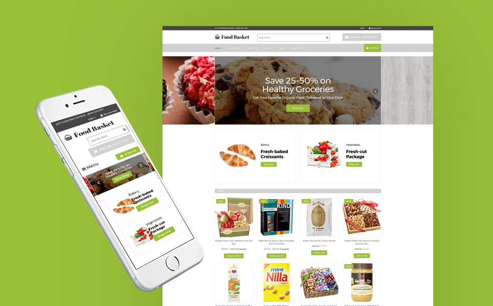 Food Basket - Food Store Shopify Theme New Screenshots BIG