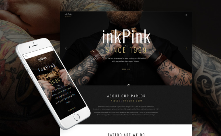 InkPink - Tattoo Studio WPML ready WordPress Template Big Screenshot InkPink - Tattoo Studio WordPress Theme New Screenshots BIG