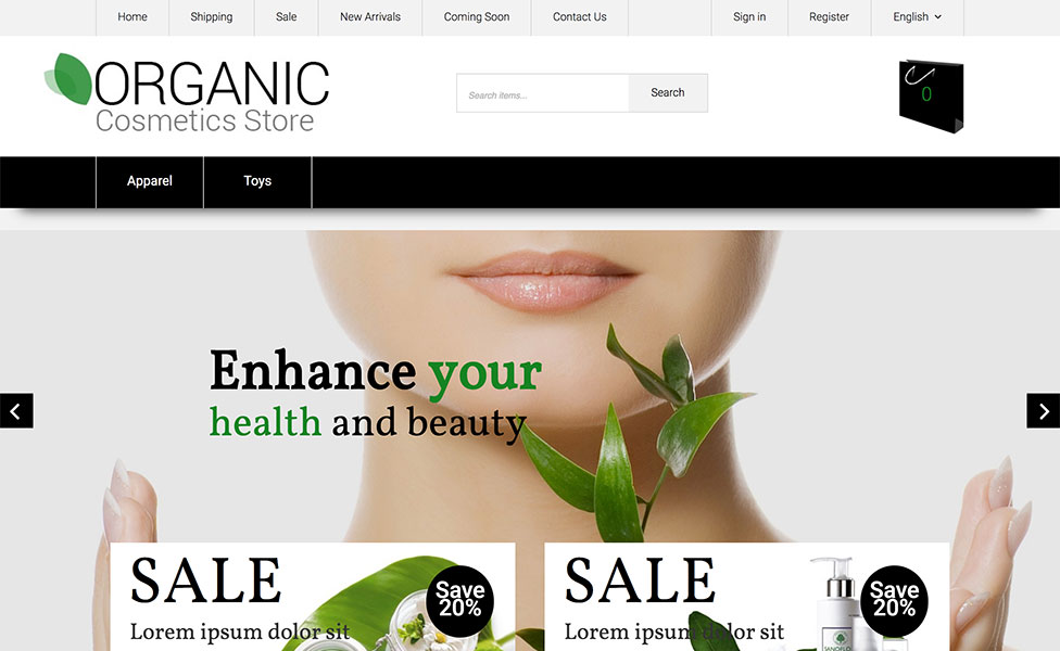 Natural Cosmetics X-Cart Template New Screenshots BIG