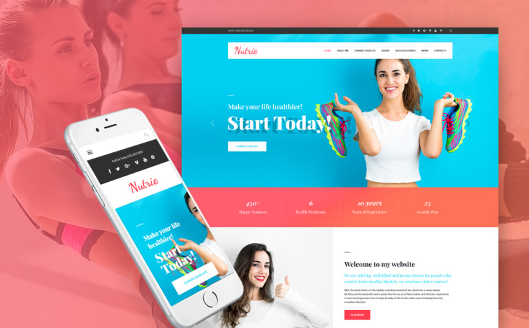 Nutrie - Health Coach Responsive WordPress Theme Big Screenshot Nutrie - Health Coach WordPress Theme New Screenshots BIG