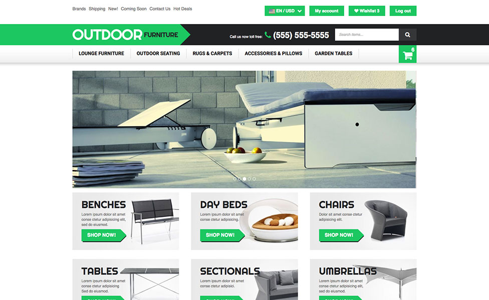 Outdoor Furniture X-Cart Template New Screenshots BIG