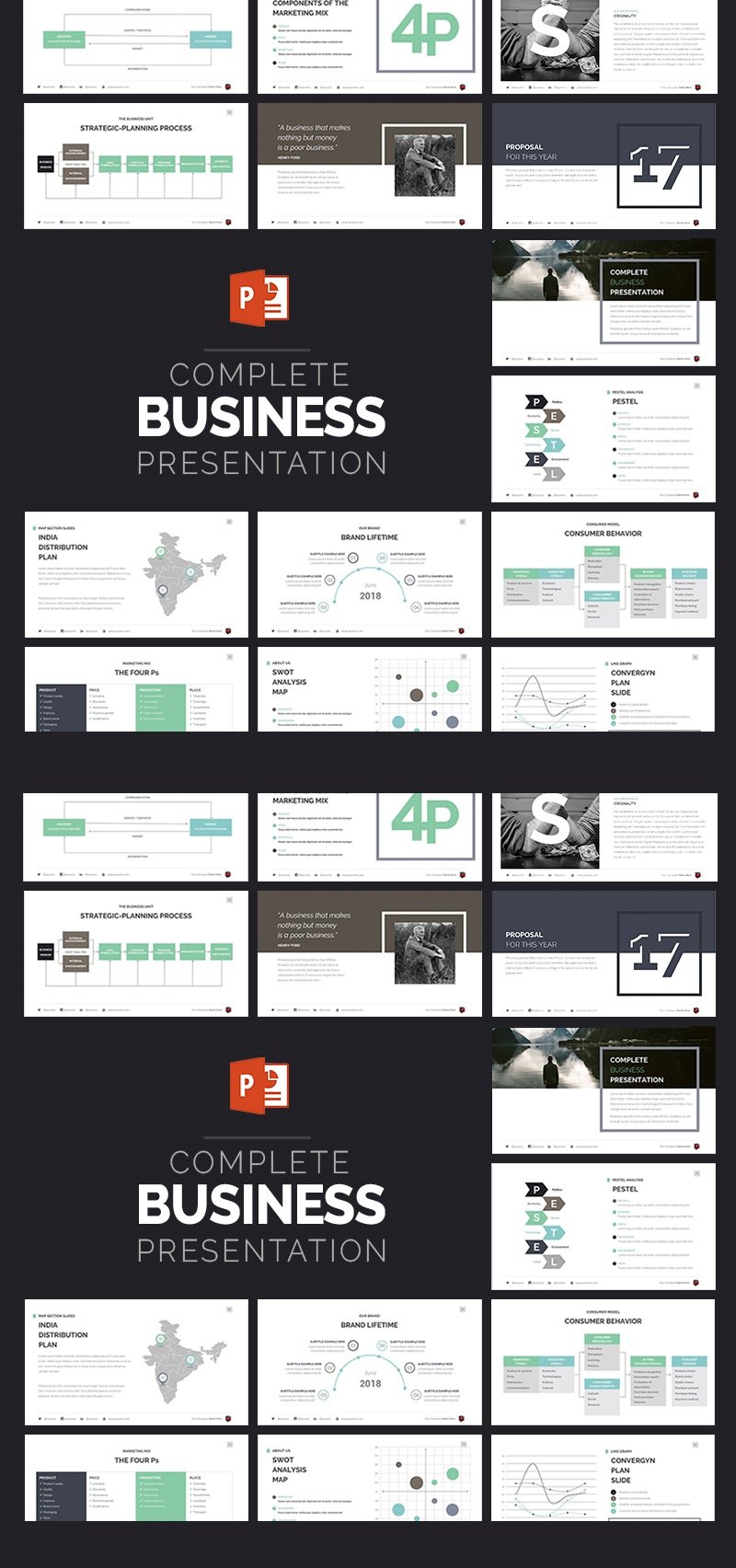 PowerPoint šablona "Complete Business Presentation" #63510