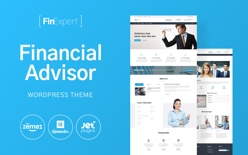 Responsive FinExpert - Financial Advisory Company Responsive Wordpress #63599