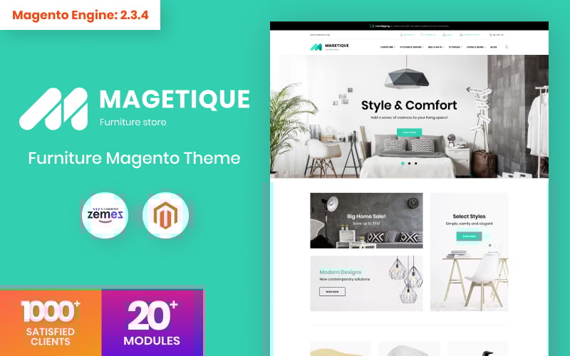 Reszponzív Magetique - Furniture Magento sablon 63514