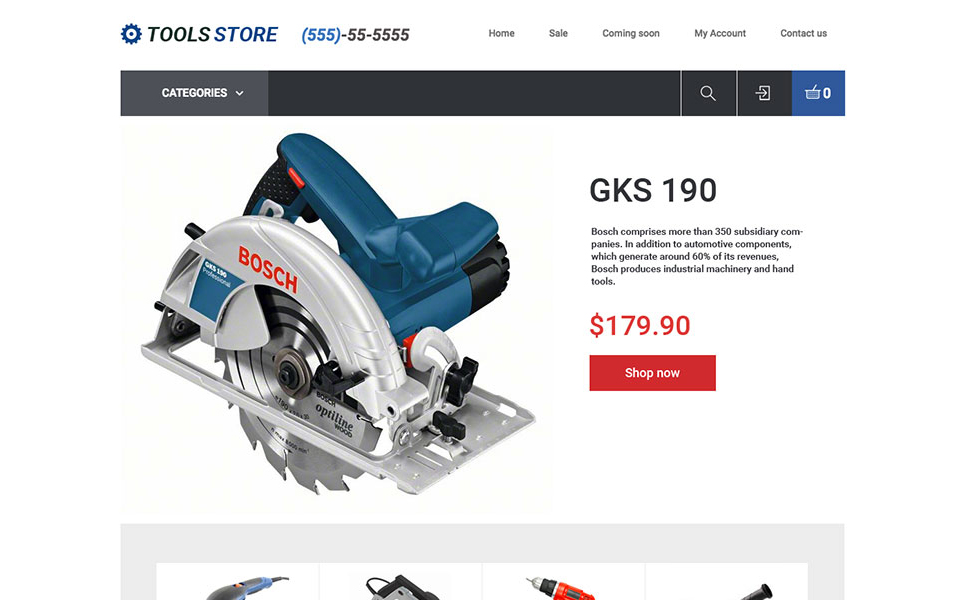 Tools Store X-Cart Template New Screenshots BIG