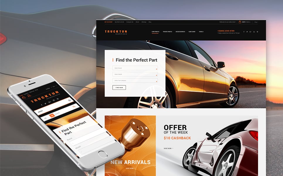 Trucktun - Parts for Cars PrestaShop Theme New Screenshots BIG