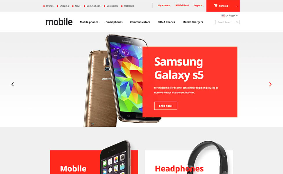 Mobile Phones X-Cart Template New Screenshots BIG