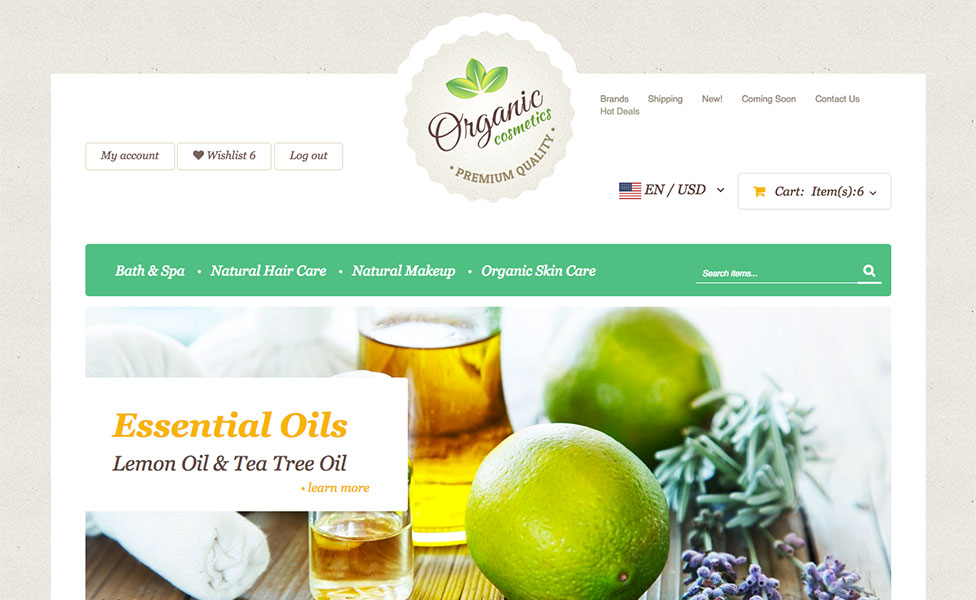 Organic Cosmetics X-Cart Template New Screenshots BIG