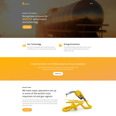 Plantilla Joomla para Sitio de Gas y petróleo #63689