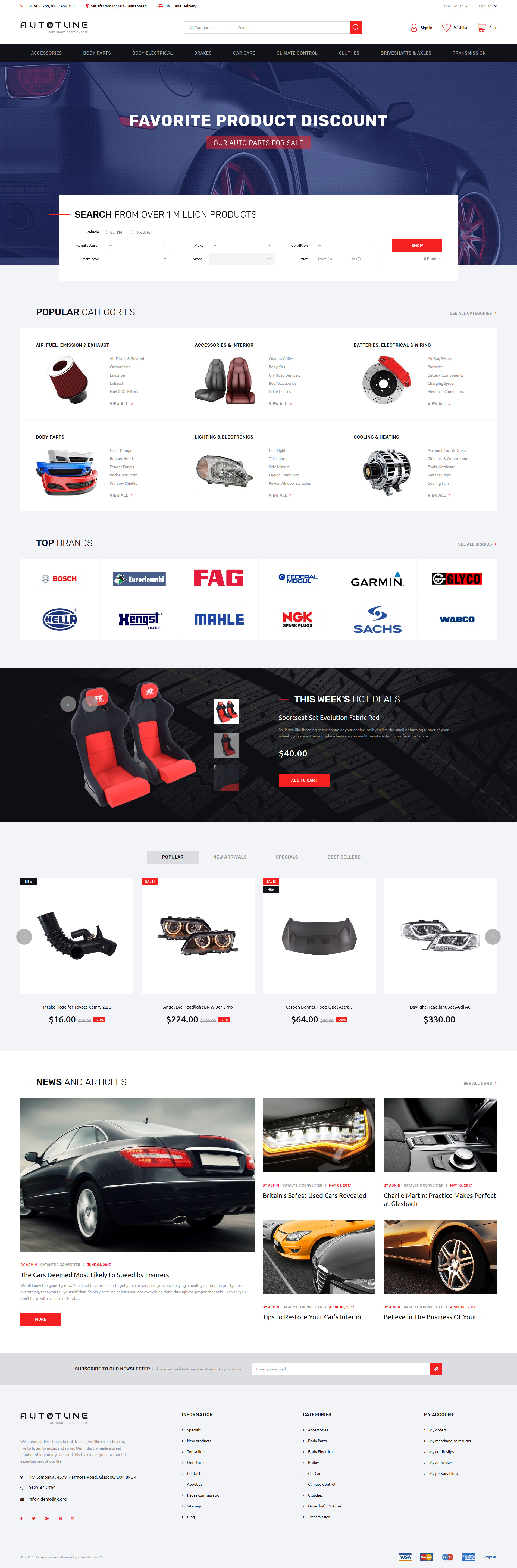 PrestaShop Theme namens "Autotune Responsive" #63625
