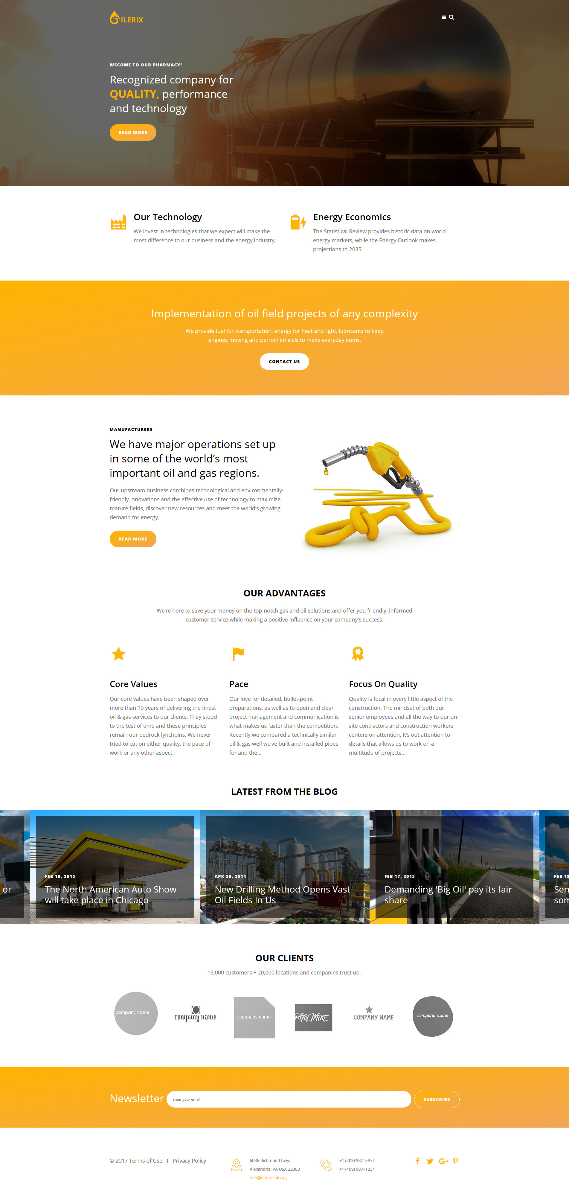 Responsive Joomla Vorlage für Öl und Gas #63689