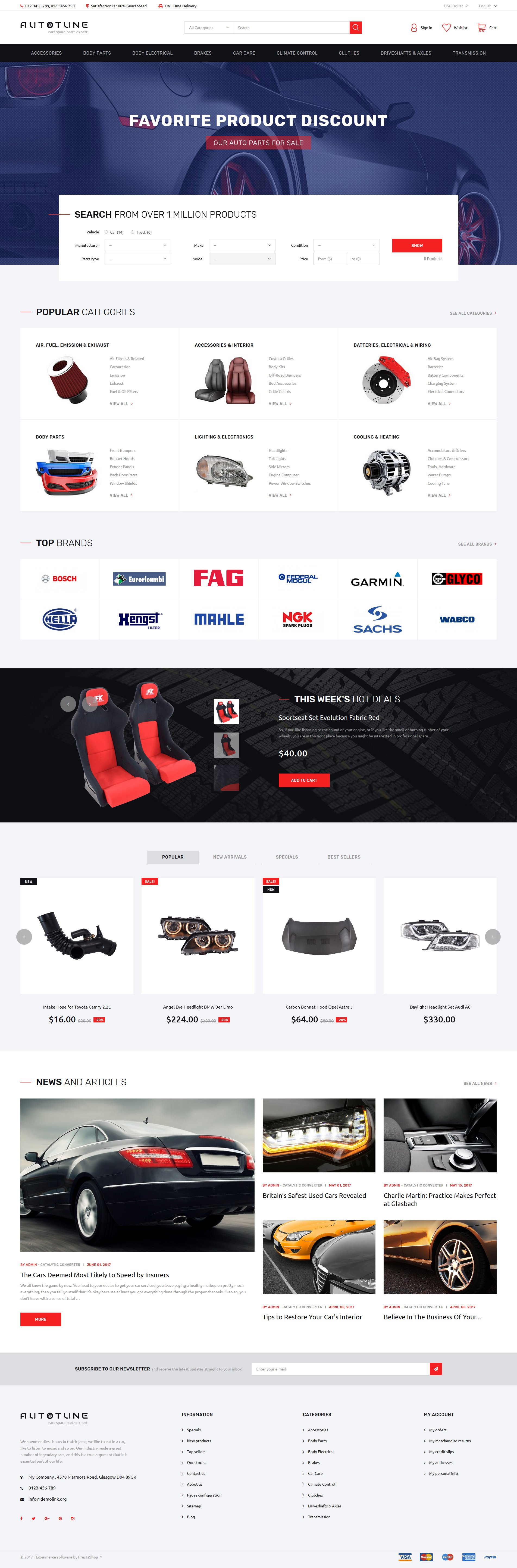 Tema De PrestaShop "Autotune" #63625