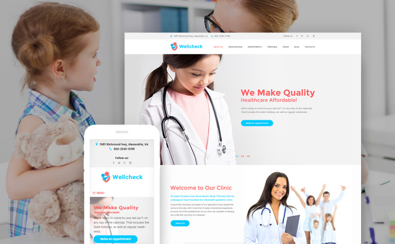 Wellcheck - Pediatric Clinic WPML ready WordPress Template Big Screenshot Wellcheck - Pediatric Clinic WordPress Theme New Screenshots BIG