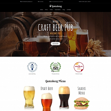 Brewery Brewing Moto CMS 3 Templates 63736
