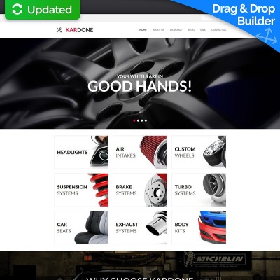 Адаптивный MotoCMS интернет-магазин №63719 на тему автозапчасти #63719