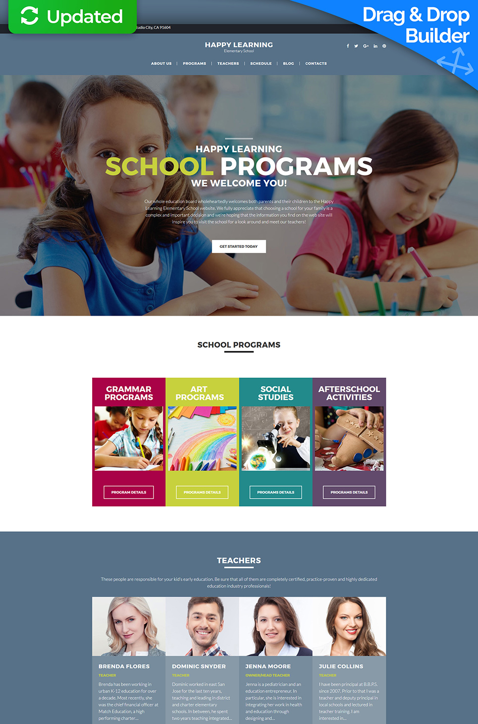 Elementary School Responsive Moto CMS 3 Template New Screenshots BIG