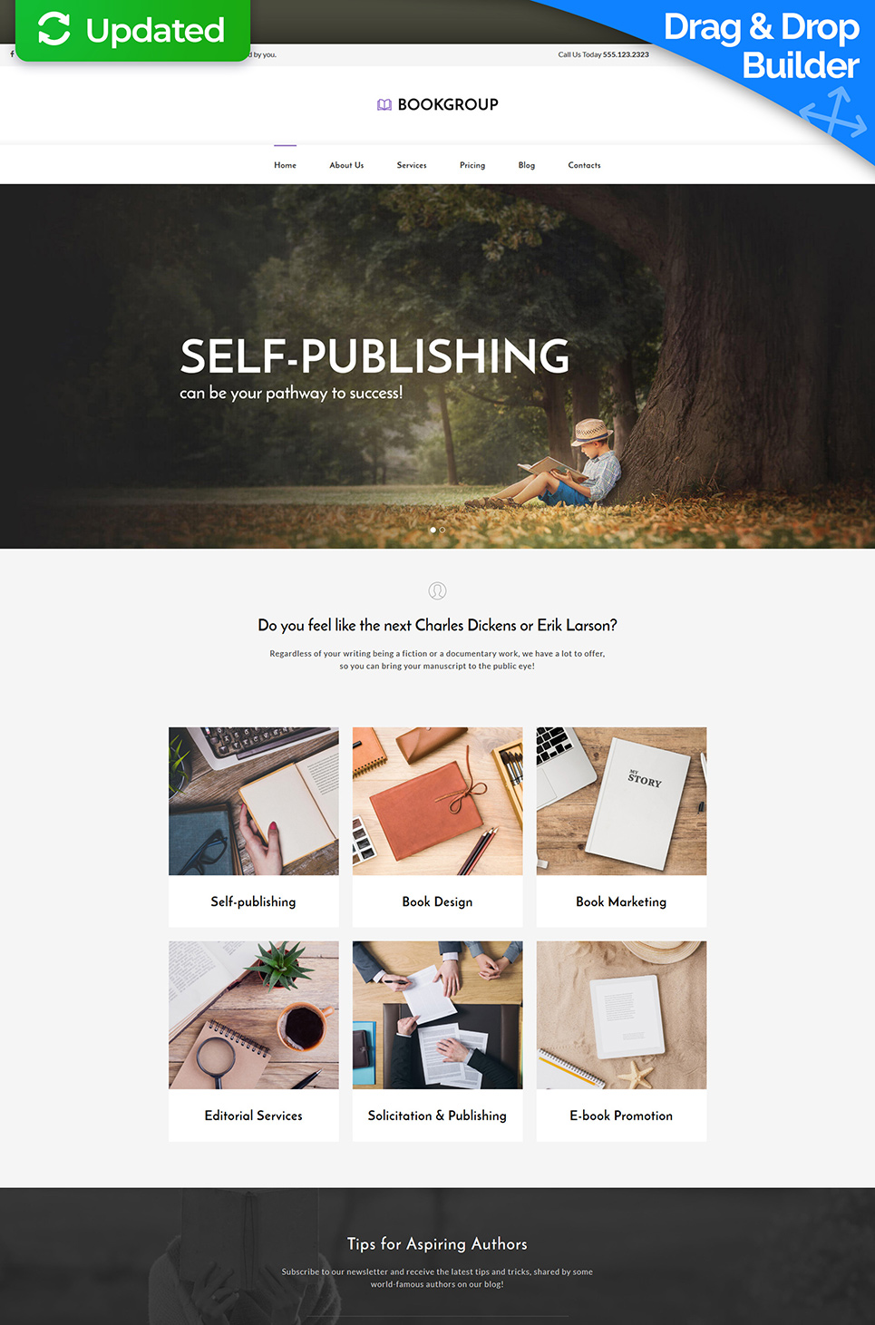 Publishing Company Responsive Moto CMS 3 Template New Screenshots BIG