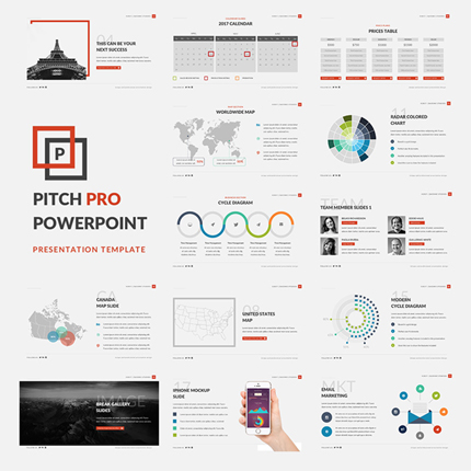 Kit Graphique #63876 Up Pitch Powerpoint Template - MASTER PAGE SCREENSHOT