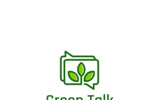 Green Talk Logo Template