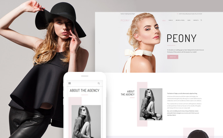 Peony - Fashion Modelling Agency WPML ready WordPress Template Big Screenshot Peony - Fashion Modelling Agency WordPress Theme New Screenshots BIG