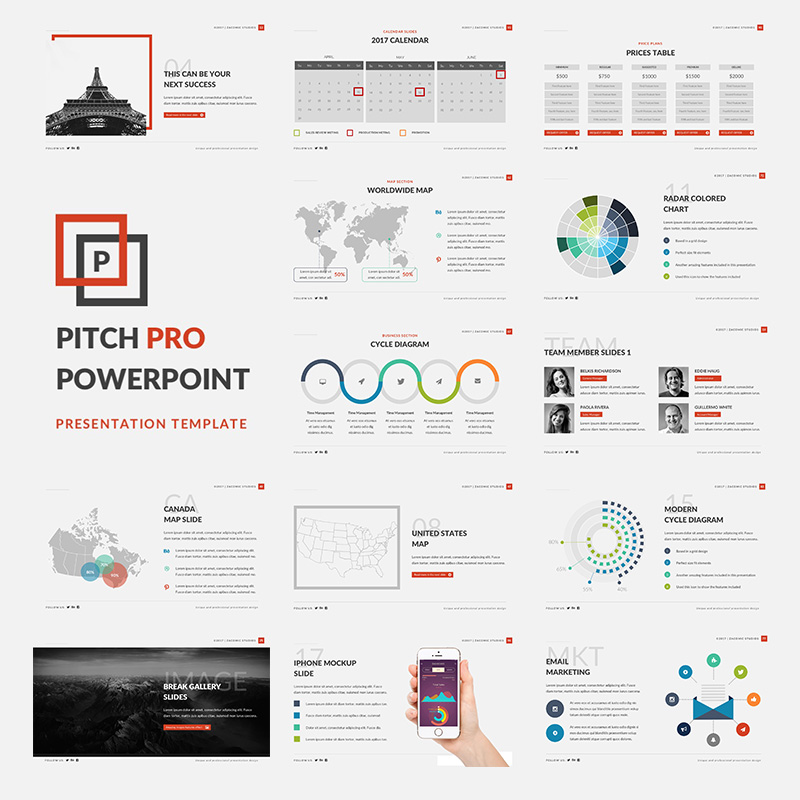 PowerPoint šablona "Pitch Pro" #63876