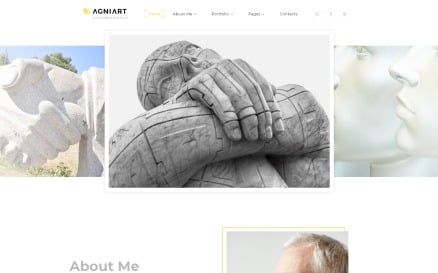Agniart Sculptor Photo Gallery Website Template