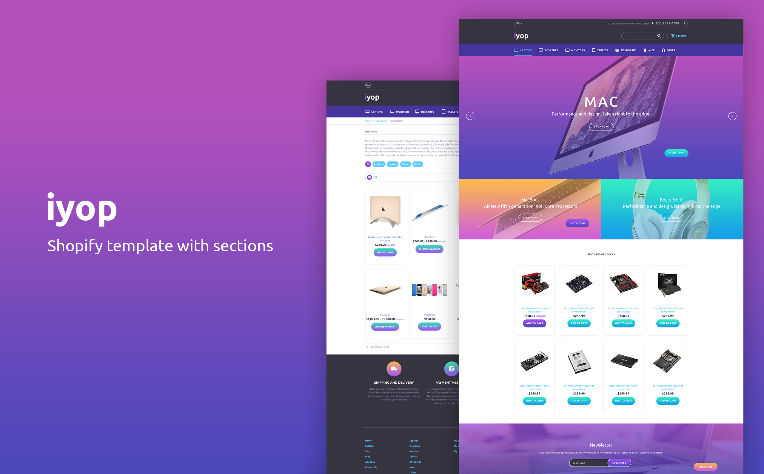 Computer Store Responsive Shopify Theme New Screenshots BIG