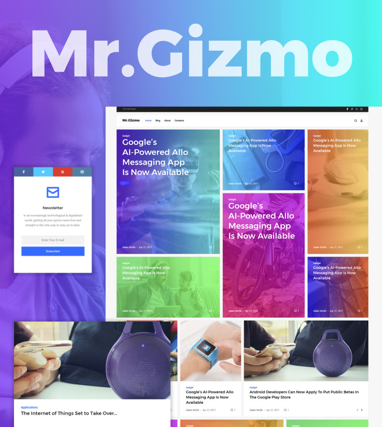  Mr. Gizmo - Responsive Technology & Gadgets Blog WordPress Theme