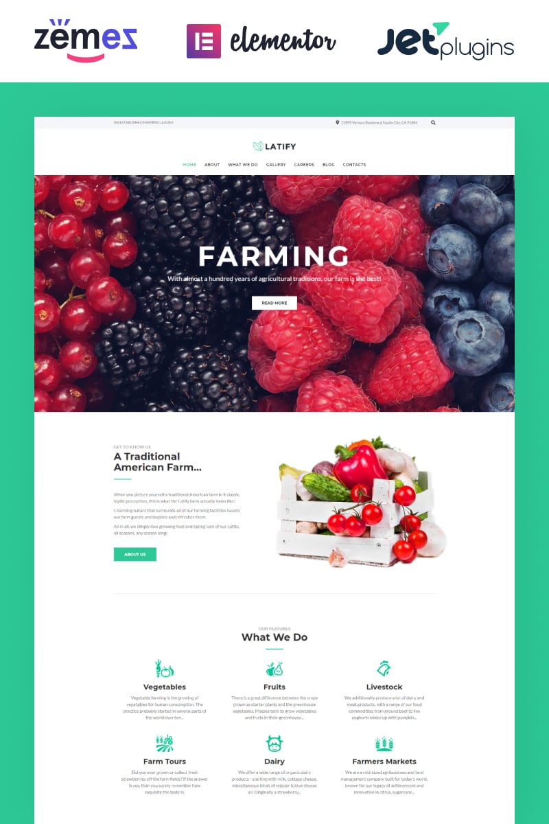 Responsive Latify - Private Farm Responsive Wordpress #63957