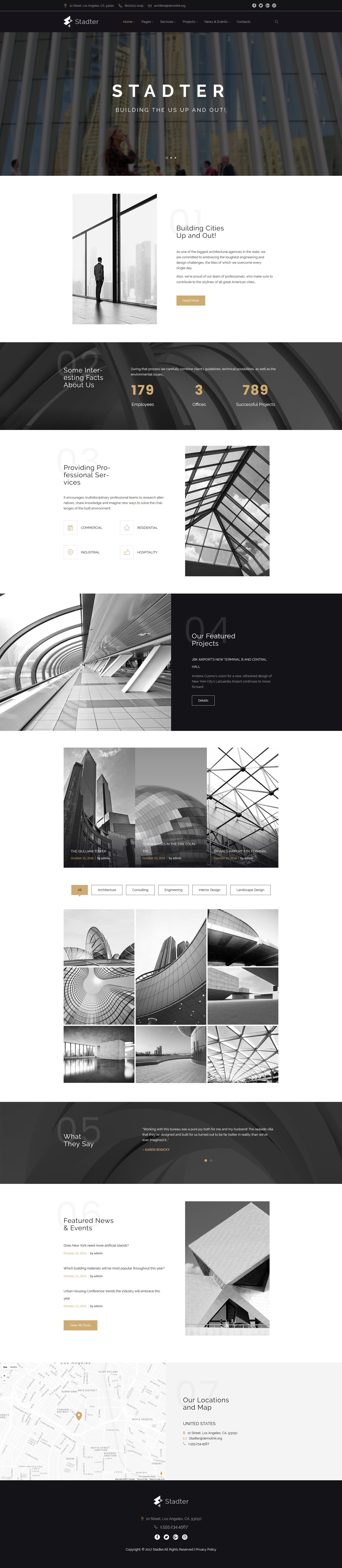 Tema De WordPress "Stadter - Construction Company" #63956 - captura de pantalla